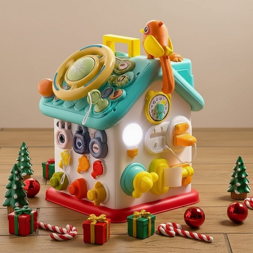 Montessori Busy House Toy for Fine Motor Skills